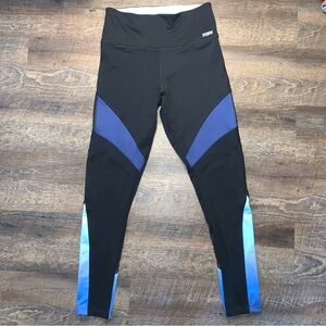 Victoria's Secret PINK Ultimate Highwaist Black/Ombré Blue Mesh Leggings Size M